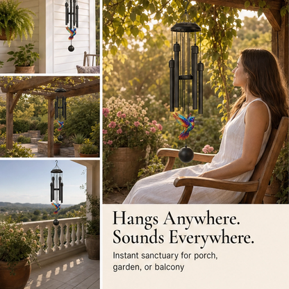 Willowdale – Deep-Tone Aluminum Wind Chime, Hand-Painted Birds, Garden & Memorial Decor + 50% OFF