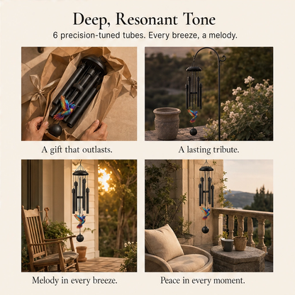 Willowdale – Deep-Tone Aluminum Wind Chime, Hand-Painted Birds, Garden & Memorial Decor + 50% OFF