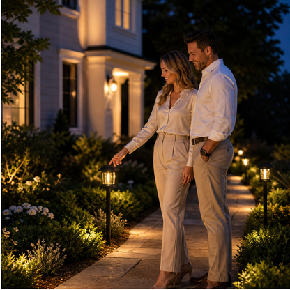 Embervale – Vintage Solar Pathway Lights, Warm White, Waterproof (2-Pack) + 50% OFF