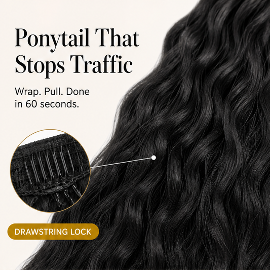 Tressara – One-Clip Wavy Ponytail Extension for Instant Full Hair + 50% OFF