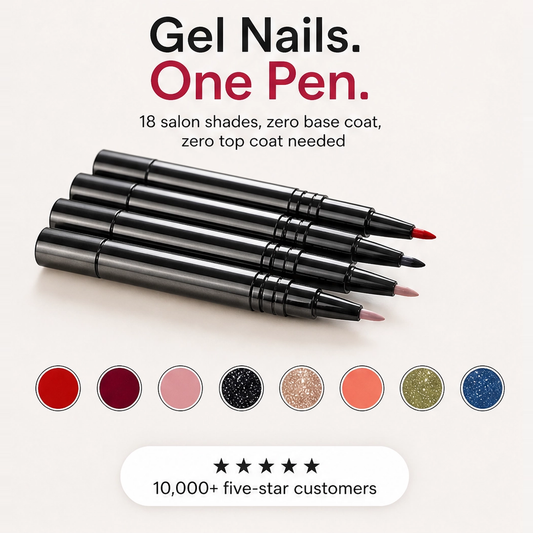 Glazelle – 18-Color One Step Gel Nail Pen Set with Mini UV Lamp +Bu 1 Get 1 FREE