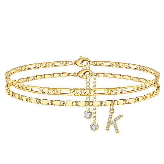 The AuraGlow Layered Anklet — Elegant Rhinestone Brilliance + 50% OFF