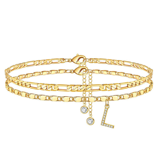 The AuraGlow Layered Anklet — Elegant Rhinestone Brilliance + 50% OFF