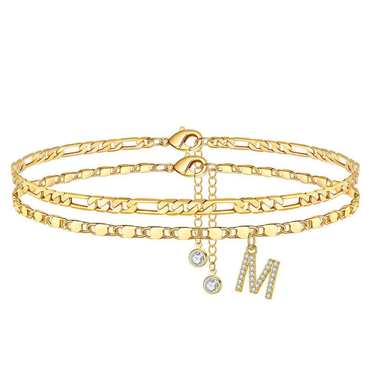 The AuraGlow Layered Anklet — Elegant Rhinestone Brilliance + 50% OFF