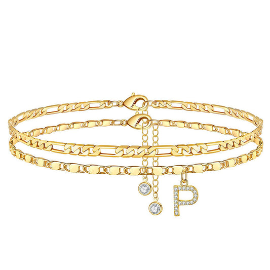 The AuraGlow Layered Anklet — Elegant Rhinestone Brilliance + 50% OFF