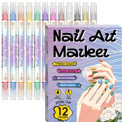Petalink™ – Dual-Tip Nail Art Marker Pens, Water-Based & Quick-Dry + 50% OFF