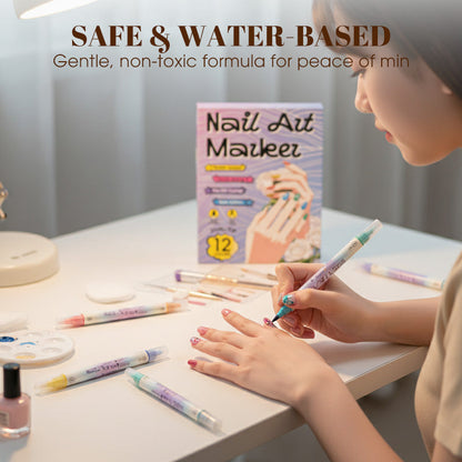 Petalink™ – Dual-Tip Nail Art Marker Pens, Water-Based & Quick-Dry + 50% OFF