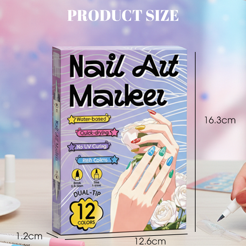 Petalink™ – Dual-Tip Nail Art Marker Pens, Water-Based & Quick-Dry + 50% OFF
