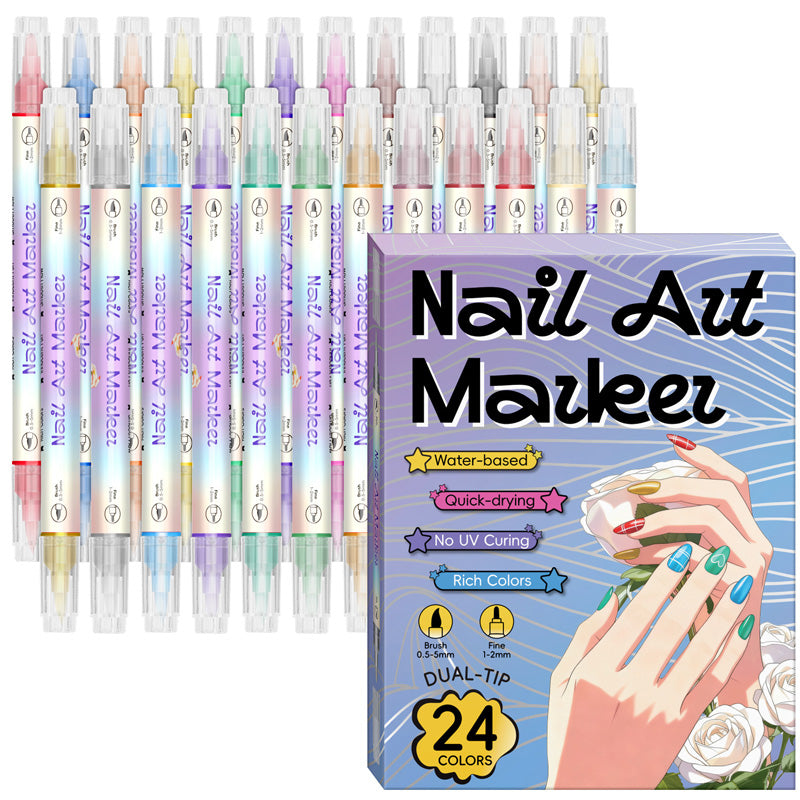 Petalink™ – Dual-Tip Nail Art Marker Pens, Water-Based & Quick-Dry + 50% OFF