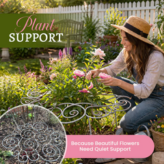 Filigra™ – Heavy-Duty Iron Scroll Peony & Flower Support Frame + 50% OFF