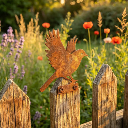 Hawthorne™ – Weathered Corten Steel Bird Silhouettes – Set of 5 Garden Decor + 50% OFF