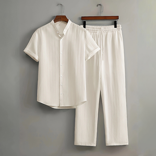 Driften™ – Textured Breathable Short-Sleeve Shirt & Pants Set + 50% OFF