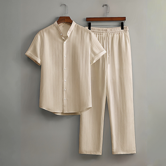 Driften™ – Textured Breathable Short-Sleeve Shirt & Pants Set + 50% OFF