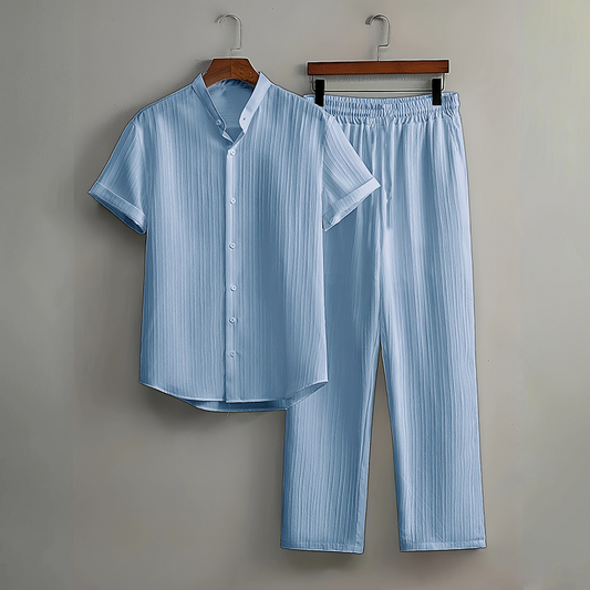 Driften™ – Textured Breathable Short-Sleeve Shirt & Pants Set + 50% OFF