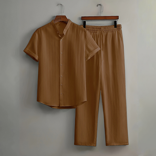 Driften™ – Textured Breathable Short-Sleeve Shirt & Pants Set + 50% OFF
