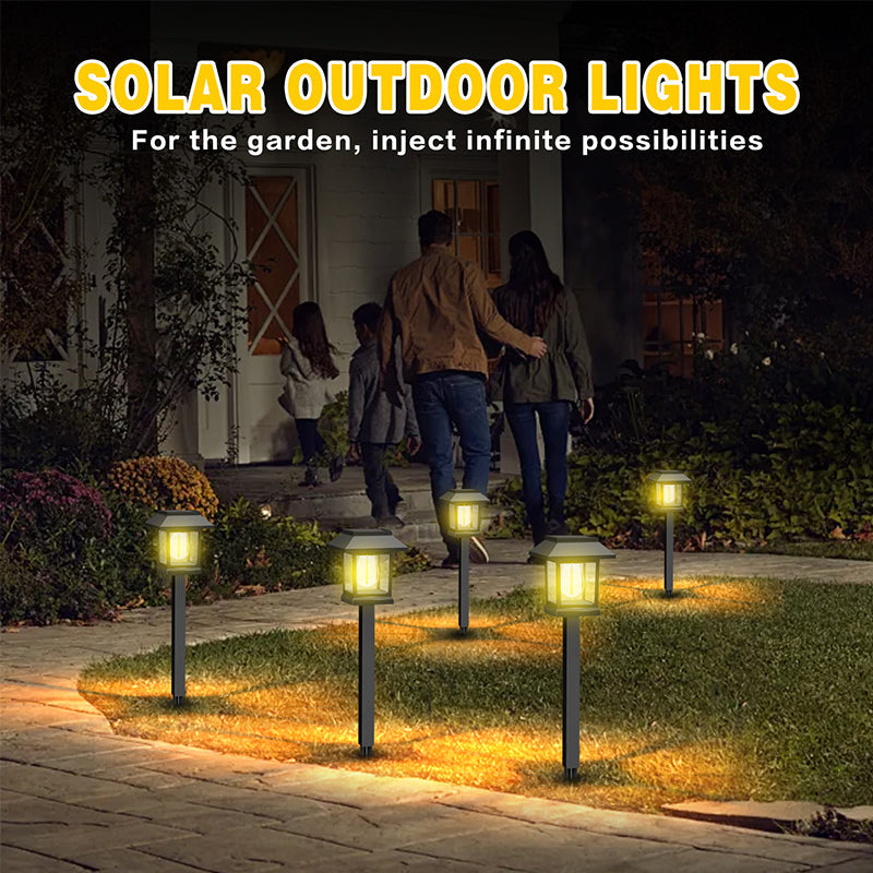 Embervale – Vintage Solar Pathway Lights, Warm White, Waterproof (2-Pack) + 50% OFF