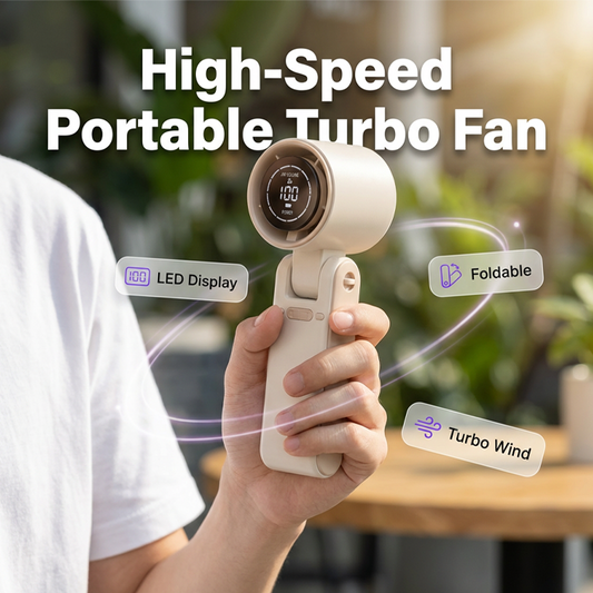 Frostal™ – Cooling Plate Handheld Turbo Fan with Digital Display + 50% OFF