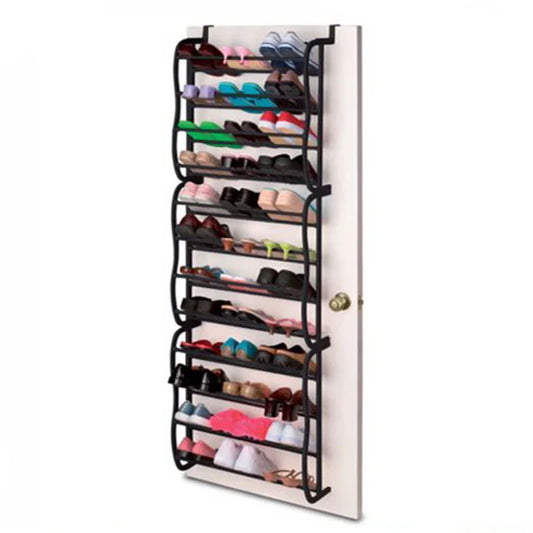 Stowvale – Angled-Shelf Over-the-Door Shoe Rack Organizer, Holds Up to 36 Pairs + 50% OFF