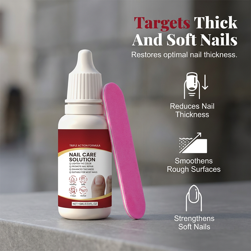 Keralune™ – Triple Action Repair Nail Care Solution + Buffing File + 1+1 FREE