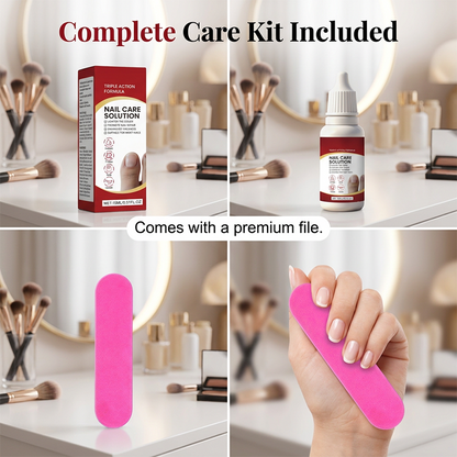 Keralune™ – Triple Action Repair Nail Care Solution + Buffing File + 1+1 FREE
