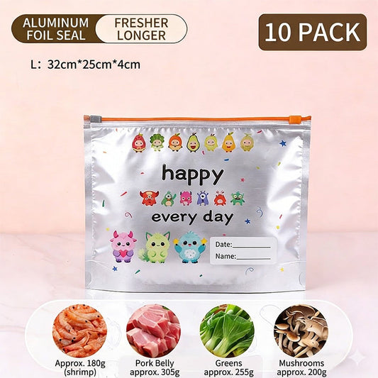 Larder – Airtight Reusable Foil Freezer Storage Bags (10-Pack, 3 Sizes) + 50% OFF