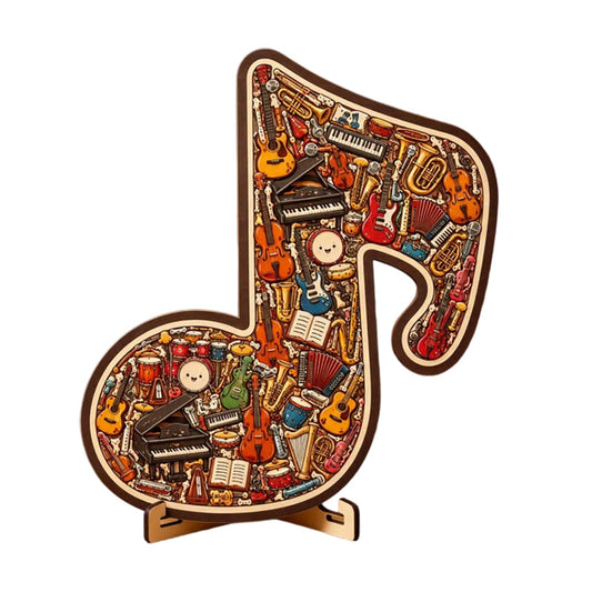 Cadenza – Whimsical Instrument-Piece Wooden Music Note Puzzle +50% OFF