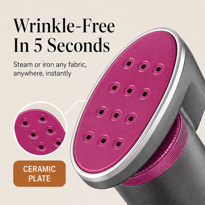 Crispen – 2-in-1 Handheld Steam Iron with Ceramic Plate & 5-Second Heat-Up + 50% OFF