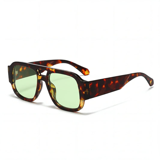 Ambré™ – Oversized Square Tortoiseshell Sunglasses with UV400 Protection + 1+1 FREE