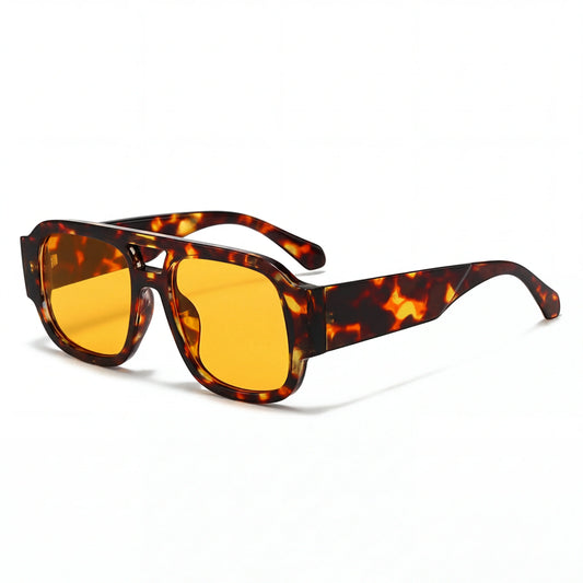 Ambré™ – Oversized Square Tortoiseshell Sunglasses with UV400 Protection + 1+1 FREE