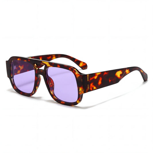 Ambré™ – Oversized Square Tortoiseshell Sunglasses with UV400 Protection + 1+1 FREE