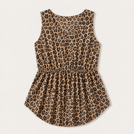 Willowmere – Flowy Pleated Peplum Sleeveless V-Neck Tank Top + 50% OFF