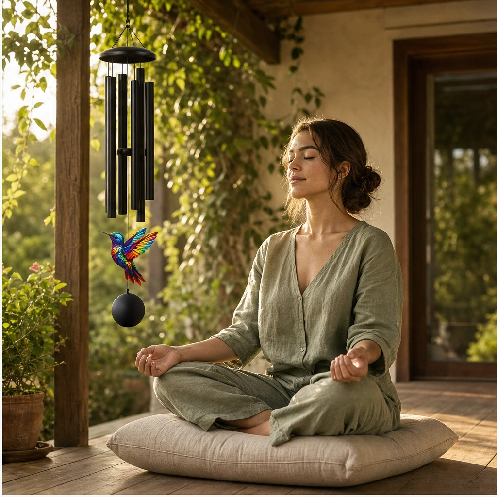Willowdale – Deep-Tone Aluminum Wind Chime, Hand-Painted Birds, Garden & Memorial Decor + 50% OFF