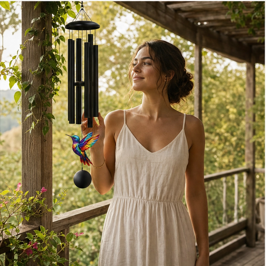 Willowdale – Deep-Tone Aluminum Wind Chime, Hand-Painted Birds, Garden & Memorial Decor + 50% OFF