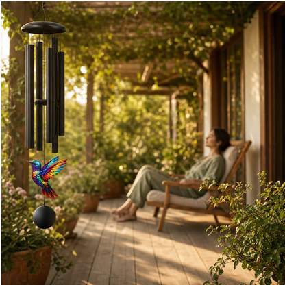Willowdale – Deep-Tone Aluminum Wind Chime, Hand-Painted Birds, Garden & Memorial Decor + 50% OFF